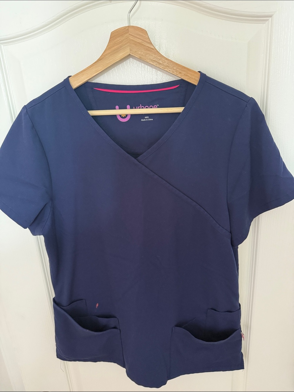 Urbane Ultimate Navy Crossover Pocket Women's Scrub Top and Pants